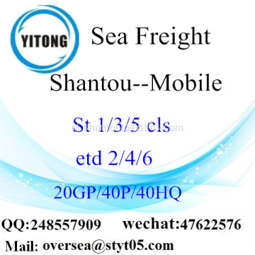 Shantou poort zeevracht verzending naar mobiel